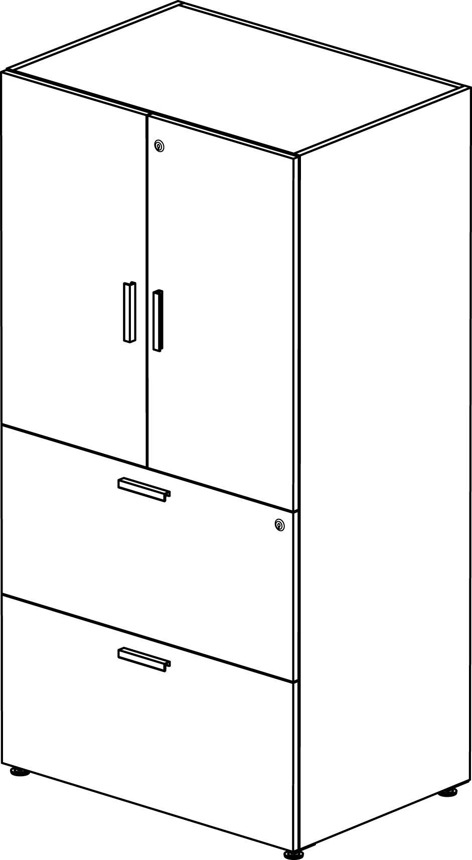 Doors Above Drawers Below